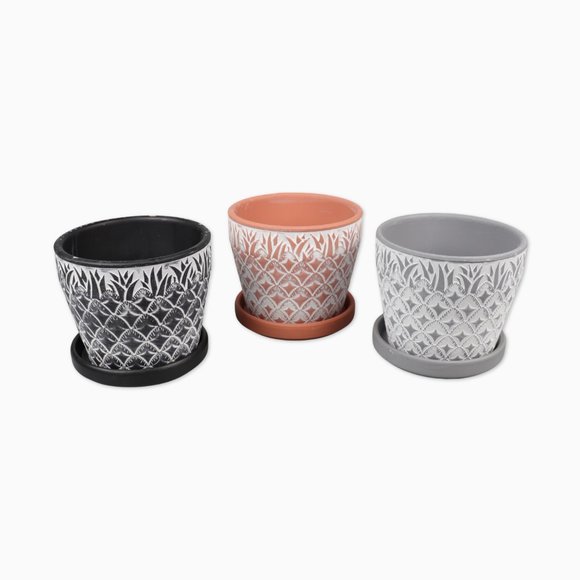 Other - Set of 3 Terracotta Succulent Pots